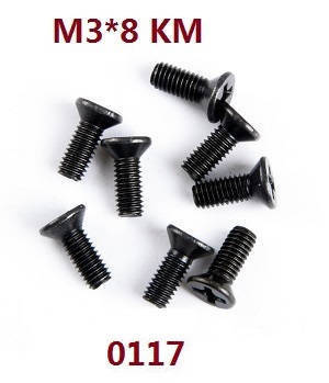 Wltoys 124016 RC Car spare parts todayrc toys listing screws 3*8KM 0117