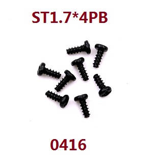 Wltoys 124017 RC Car spare parts todayrc toys listing screws st1.7*4PB 0416