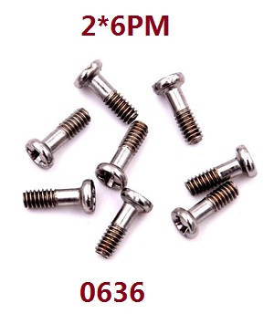 Wltoys 124017 RC Car spare parts todayrc toys listing screws M2*6PM 0636