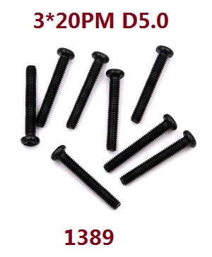 Wltoys 124017 RC Car spare parts todayrc toys listing screws 3*20PM D5 1389