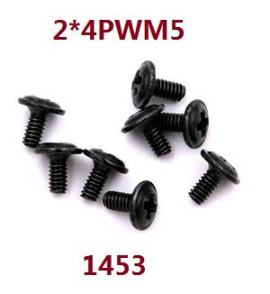 Wltoys 124017 RC Car spare parts todayrc toys listing screws 2*4PWM5 1453