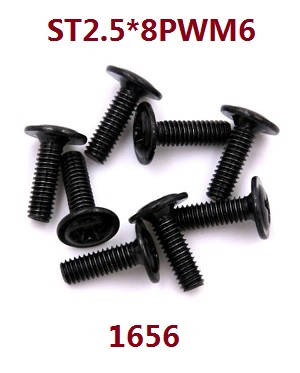 Wltoys 124017 RC Car spare parts todayrc toys listing screws ST2.5*8PWM6 1656