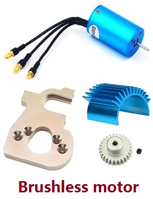 Wltoys 124019 RC Car spare parts todayrc toys listing upgrade to brushless motor kit E (Motor + Gear + Fixed board + Heat sink)