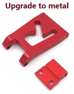 Wltoys 124016 RC Car spare parts todayrc toys listing rear bumper board (Metal) Red