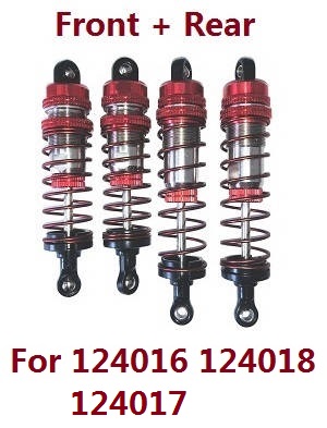 Wltoys 124017 RC Car spare parts todayrc toys listing front and rear shork absorber Red