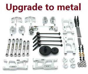 Wltoys 124017 RC Car spare parts todayrc toys listing 11-In-1 upgrade to metal kit Silver