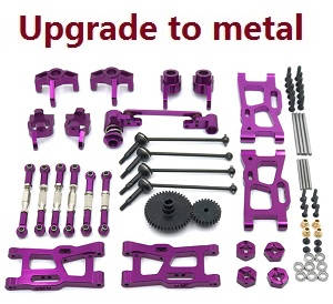 Wltoys 144001 RC Car spare parts todayrc toys listing 11-In-1 upgrade to metal kit Purple