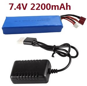 *** Today's deal *** Wltoys 124016 RC Car spare parts 7.4V 2200mAh battery with USB charger wire