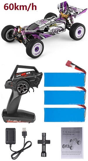 Wltoys 124019 RC Car with 3 battery RTR