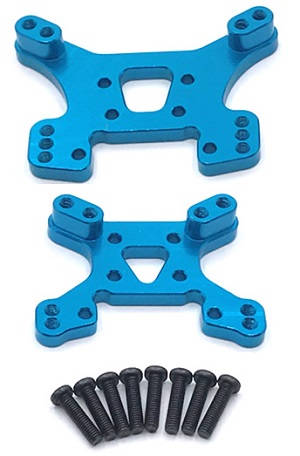 Wltoys 124017 RC Car spare parts todayrc toys listing shock absorber plate Blue - Click Image to Close