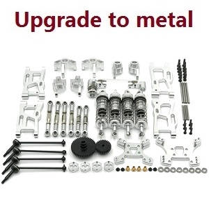 Wltoys 124017 RC Car spare parts todayrc toys listing 13-IN-1 upgrade to metal kit Silver