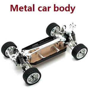 Wltoys 124019 RC Car spare parts todayrc toys listing upgrade to metal car body assembly Silver