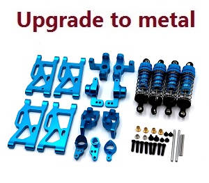 Wltoys 124017 RC Car spare parts todayrc toys listing 7-IN-1 upgrade to metal kit Blue