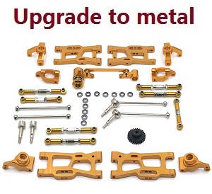 Wltoys 124017 RC Car spare parts todayrc toys listing 12-IN-1 upgrade to metal kit Gold