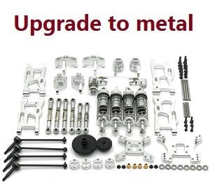 Wltoys 124017 RC Car spare parts todayrc toys listing 13-IN-1 upgrade to metal kit Silver