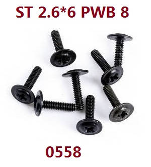 Wltoys 12409 RC Car spare parts todayrc toys listing screws 2.6*6 PWB 0558
