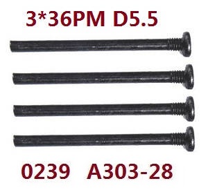 Wltoys 12409 RC Car spare parts todayrc toys listing screws 3*36PM A303-28