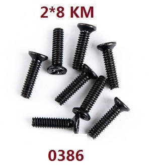 Wltoys 12409 RC Car spare parts todayrc toys listing screws 2*8KM 0386 - Click Image to Close