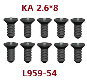 Wltoys 12409 RC Car spare parts todayrc toys listing screws KA 2.6*8 L959-54 - Click Image to Close