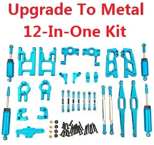Wltoys 12428 12427 12428-A 12427-A 12428-B 12427-B 12428-C 12427-C RC Car spare parts todayrc toys listing upgrade to metal parts group 12-In-One Kit Blue