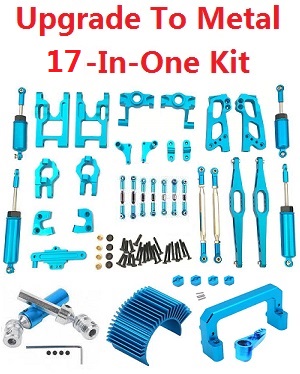 Feiyue FY01 FY02 FY03 FY04 FY05 RC Car spare parts todayrc toys listing upgrade to metal parts group 17-In-One Kit Blue