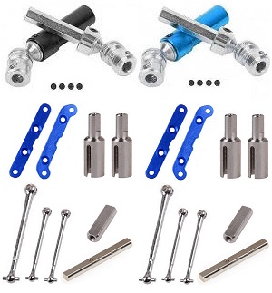 Wltoys 12428 12427 12428-A 12427-A 12428-B 12427-B 12428-C 12427-C RC Car spare parts rear drive shaft set + differential cup + reinforcing piece + front and central drive shaft + reduction gear shaft + rear axle driving gear shaft 2sets