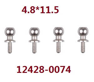 Wltoys 12423 12428 RC Car spare parts todayrc toys listing ball screws 4.8*11.5 (0074) - Click Image to Close