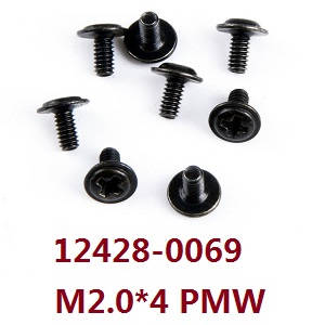 Wltoys 12423 12428 RC Car spare parts todayrc toys listing screws M2.0*4 PMW (0069)