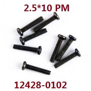 Wltoys 12428 12427 12428-A 12427-A 12428-B 12427-B 12428-C 12427-C RC Car spare parts todayrc toys listing screws 2.5*10 PM (0102)