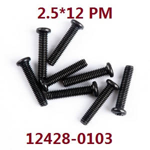 Wltoys 12423 12428 RC Car spare parts todayrc toys listing screws 2.5*12 PM (0103)