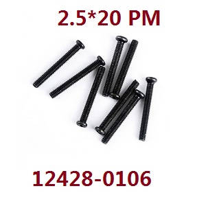 Wltoys 12423 12428 RC Car spare parts todayrc toys listing screws 2.5*20 PM (0106)