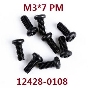 Wltoys 12428 12427 12428-A 12427-A 12428-B 12427-B 12428-C 12427-C RC Car spare parts todayrc toys listing screws M3*7 PM (0108)