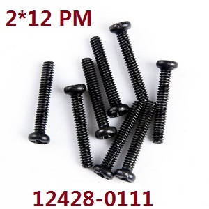 Wltoys 12423 12428 RC Car spare parts todayrc toys listing screws 2*12 PM (0111)