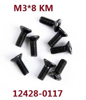 Wltoys 12423 12428 RC Car spare parts todayrc toys listing screws 3*8 KM (0117) - Click Image to Close