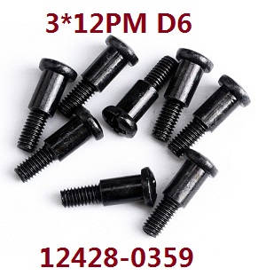 Wltoys 12428 12427 12428-A 12427-A 12428-B 12427-B 12428-C 12427-C RC Car spare parts todayrc toys listing screws 3*12 PM D6 (0359)