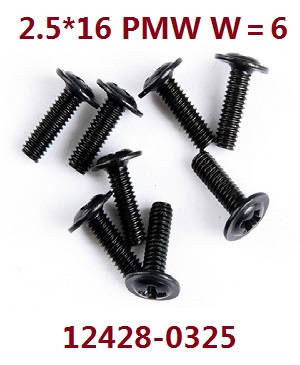 Wltoys 12423 12428 RC Car spare parts todayrc toys listing screws 2.5*16 PMW W=6 (0325) - Click Image to Close