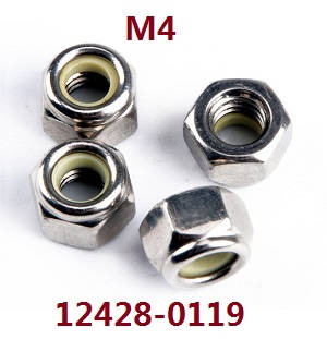 Wltoys 12423 12428 RC Car spare parts todayrc toys listing nut M4 - Click Image to Close