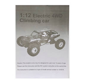 Wltoys 12423 12428 RC Car spare parts todayrc toys listing English manual book