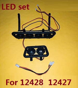 Wltoys 12428 12427 12428-A 12427-A 12428-B 12427-B 12428-C 12427-C RC Car spare parts todayrc toys listing top and front LED set (For 12428 12427)