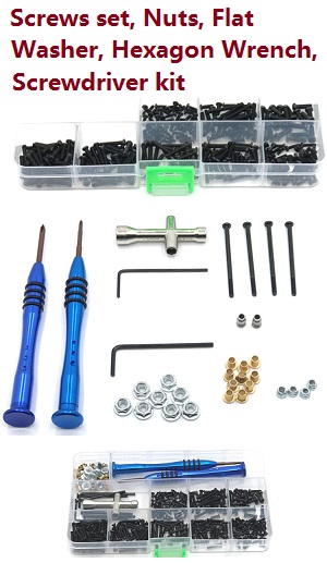 Wltoys 12428 12427 12428-A 12427-A 12428-B 12427-B 12428-C 12427-C RC Car spare parts Screws set, Nuts, Flat Washer, Hexagon Wrench, Screwdriver kit