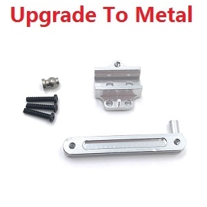 Wltoys 12428 12427 12428-A 12427-A 12428-B 12427-B 12428-C 12427-C RC Car spare parts todayrc toys listing steering connecting piece (Metal) Silver