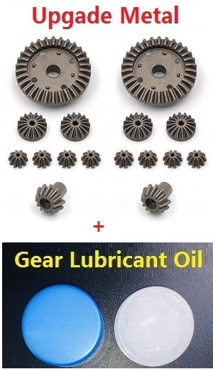 *** Special *** Wltoys 12428 12427 12428-A 12427-A 12428-B 12427-B 12428-C 12427-C RC Car spare parts upgrade metal differential gear set + 2*gear lubricant oil