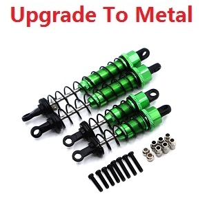 Wltoys 12428 12427 12428-A 12427-A 12428-B 12427-B 12428-C 12427-C RC Car spare parts todayrc toys listing front suspension and rear shock set (Metal-2) Green