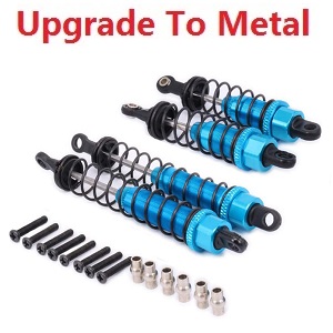 Wltoys 12428 12427 12428-A 12427-A 12428-B 12427-B 12428-C 12427-C RC Car spare parts todayrc toys listing front suspension and rear shock set (Metal-2) Blue