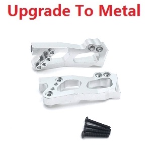 Wltoys 12428 12427 12428-A 12427-A 12428-B 12427-B 12428-C 12427-C RC Car spare parts todayrc toys listing left and right rear suspension frame (Metal) Silver - Click Image to Close