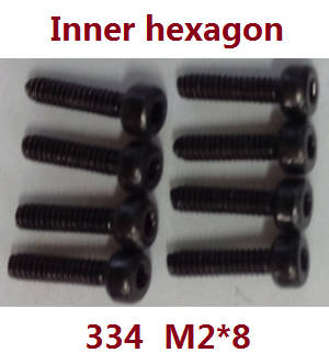 Wltoys 12429 RC Car spare parts todayrc toys listing inner hexagon screws M2*8 (334)