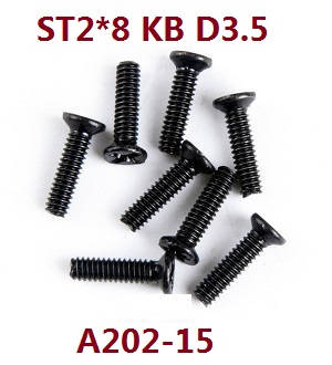 Wltoys 12429 RC Car spare parts todayrc toys listing screws ST2*8 KB (A202-15)
