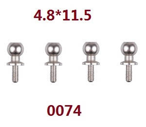Wltoys 12429 RC Car spare parts todayrc toys listing ball screws 4.8*11.5 (0074)