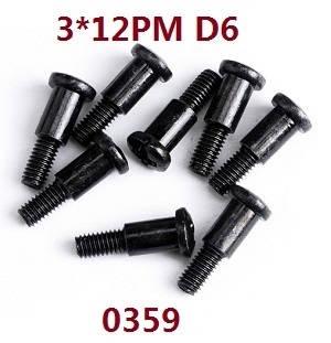 Wltoys 12429 RC Car spare parts todayrc toys listing screws 3*12 PM D6 (0359) - Click Image to Close