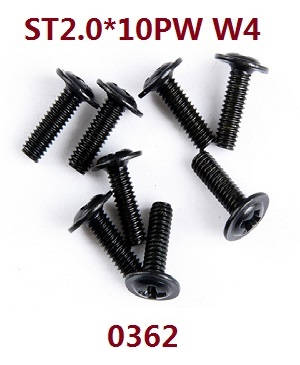 Wltoys 12429 RC Car spare parts todayrc toys listing screws ST2.0*10PW W4 (0362)